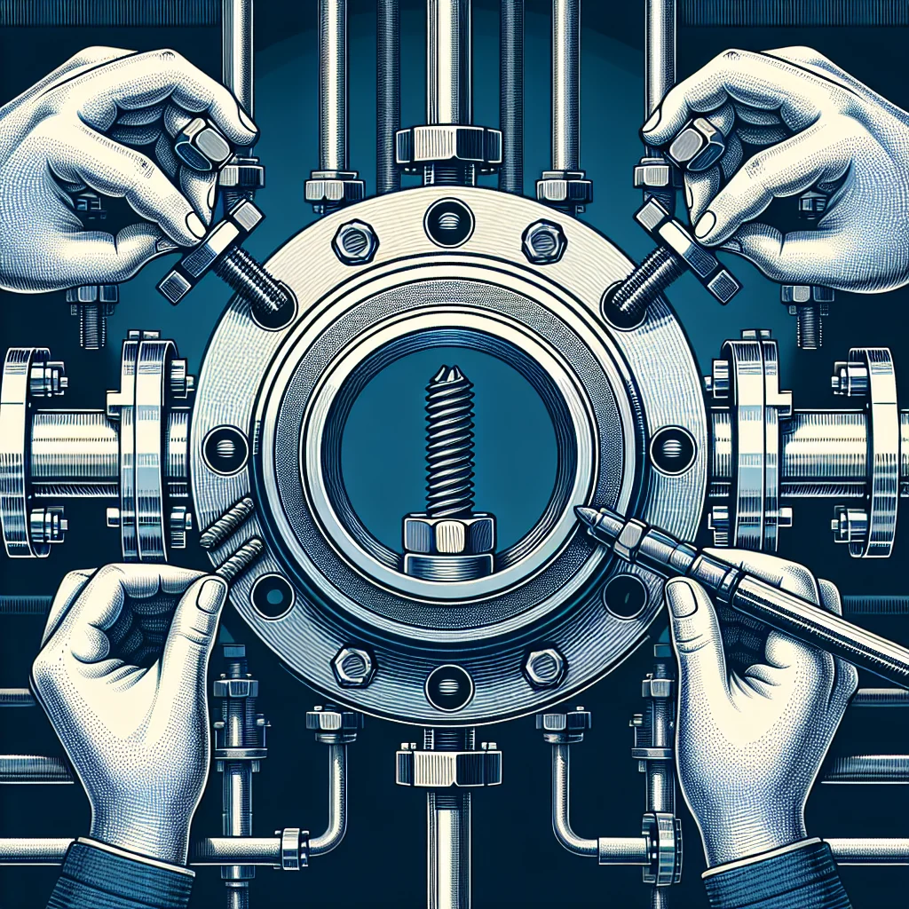 استادبولت چگونه بین فلنج‌ها نصب می‌شود؟ آموزش مرحله‌به‌مرحله